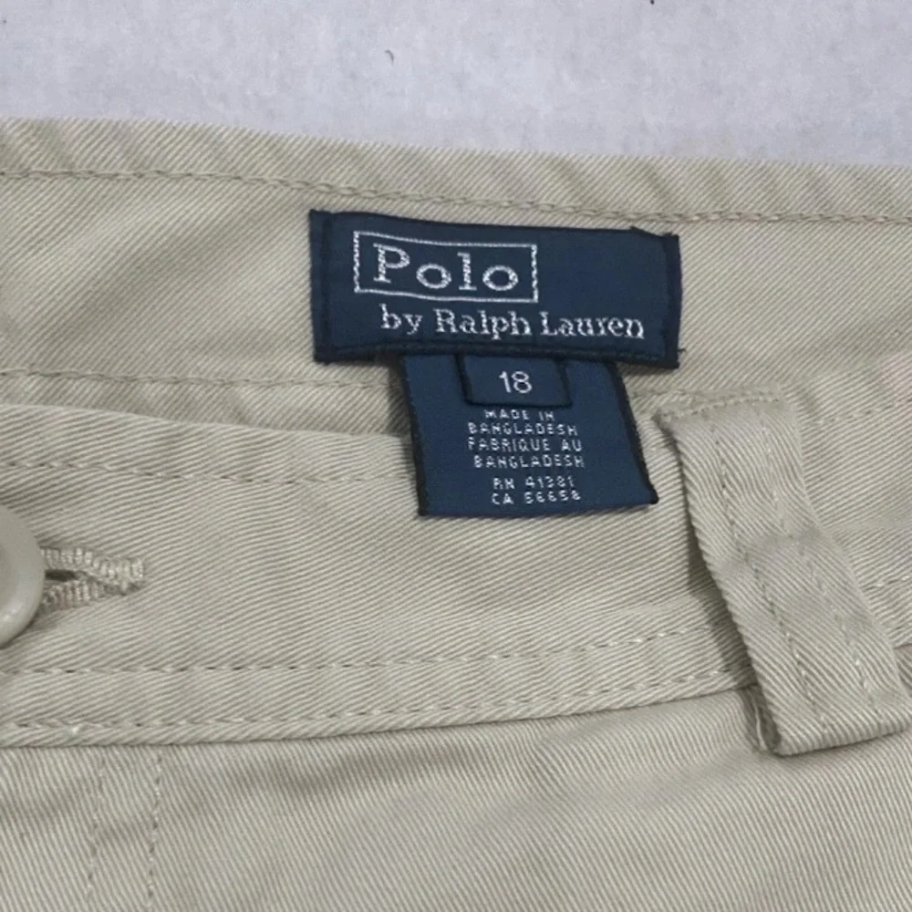 Polo Ralph Lauren Size 18 Big Boys Khaki Cream Cargo Summer Shorts Brand New